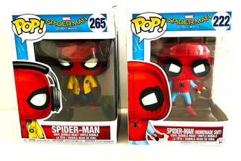 2- NIB Funko Pop Spiderman Bobble Head Figures: #222 & #265