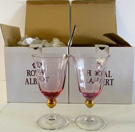 NEW Set Of 10- Royal Albert Old Country Roses Formal Pink/gold Juice Goblets 6-1/2' X 3-12'