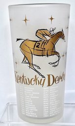 1957 Vtg Kentucky Derby Frosted Mint Julep Glass Made By Libbey
