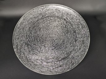 Glass Plate With Swirl Design