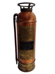 Vintage Globe Copper Fire Extinguisher