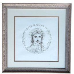 Edna Hibel (1917-2014) Hand Signed & Numbered 100/129 Limited Edition Lithograph Titled 'Gloria'