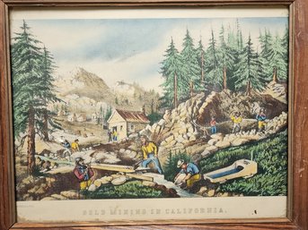 Currier And Ives, Gold Mining In CA