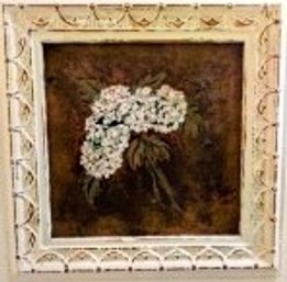 Distressed Frame With Painting Of Hydrangea