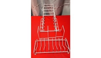 Set Of 3 White Plate Racks