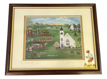 Framed Print Signed Joanne Koenig Macko Huntington CT