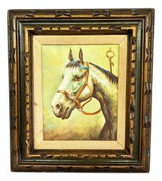 Oil On Canvas Painting Of A Horse
