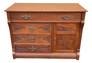 Stunning Carved East Lake Dresser In Fully Restored Condition (Storage Unit Pickup)