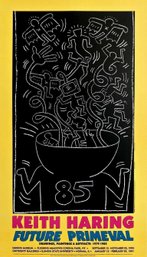 Keith Haring Lithograph Future Primeval Vintage Art Print