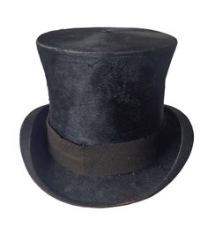 Antique Victorian Late 1800s Smith Gray & Co Beaver Silk Top Hat