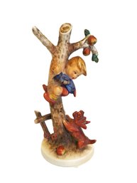 Vintage M.I. Hummel 'The Culprits'  Boy In The Apple Tree Porcelain Figurine 56A West Germany