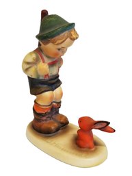 Vintage 1960s  M.I.Hummel 'sensitive Hunter' Boy With Rabbit Porcelain Figurine #43 West Germany