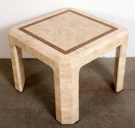 Hollywood Regency Maitland Smith Tessellated Stone Side Table