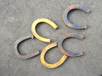Collection Of Five Vintage Horseshoes