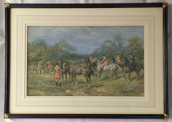 Handsome Framed Hunting Scene