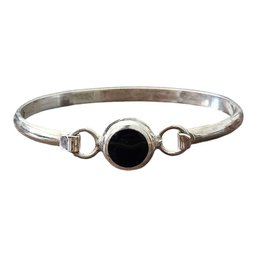 Vintage Mexican Sterling Silver Onyx Bracelet