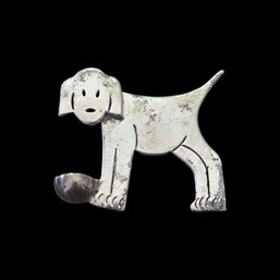 Vintage Taxco Mexico Sterling Silver Dog Brooch