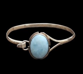 Vintage Sterling Silver Blue Larimar Stone Bracelet