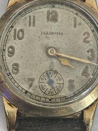 Vintage Illinois Watch Co. Keystone Victory 10k Rolled Gold Plate Wrist Watch