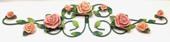 Pair Of Metal & Resin Floral Wall Decor