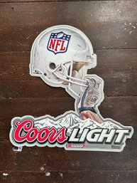 Coors Light NFL Advertising Tin Sign (2008)