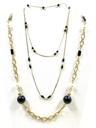 4 Piece Collection Goldtone & Black