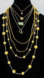 Collection Of 6 Necklaces: Pendants, Beads, & Faux Pearls