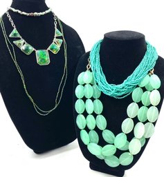 Collection Of Green-toned Necklaces