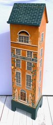 Narrow Wooden Storage Cabinet Paint-decorated Flip Top