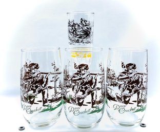 Set Of 4 Collectable Davey Crockett Theme Tumblers