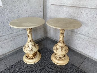 Vintage MCM Quartile Creative Corp Converted Lamp Tables