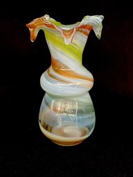 Handblown End Of Days Style Swirl Vase