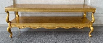 Vintage Italian Rococo Style Florentine Gold Low Sofa Table/coffee Table