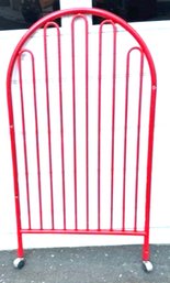 Bold Vintage Fire Enging Red Painted Metal Childs Crib