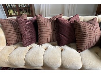Five Down Filled Custom Pillows In Mulberry