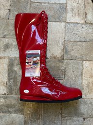 WWE Legend Ric Flair Signed Red Boot - JSA Witnessed Autograph Certification