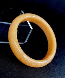 Orange Jade Bangle Bracelet