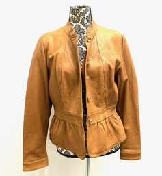 100 Genuine Leather Vintage Ladies Crop Jacket By A.N.A.