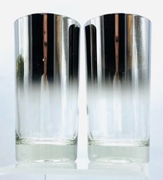 Pairing Of Dorothy Thorpe Style Silver Ombre Highball Tumblers
