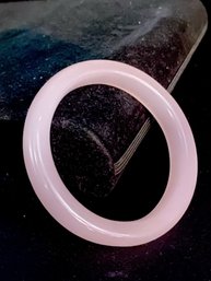 Pale Pink Natural Jade Bangle Bracelet