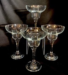 Set Of 4 New W/ Tag Circleware Margarita Glasses