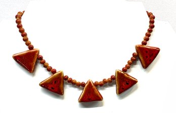 Designer Timea Menesz High Glaze Fired Choker Necklace (925)