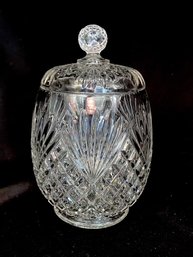 Fantastic Vintage Pressed Glass Pineapple Fan Biscuit Jar