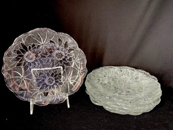 Lily Pons Clear By Indiana Glass - 5 Salad Plates