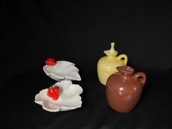 4 Pieces Hand-crafted/decorated Ceramics/pottery