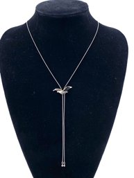 Silvertone Seagull Motif Bolo Tie