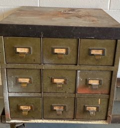 9 Drawer Card Catalogue Style Modular Cabinet From Bridgeport Gas Company