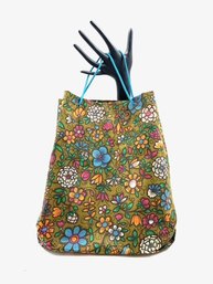 Vintage MCM Tote Bag W/ Flower Power Motif