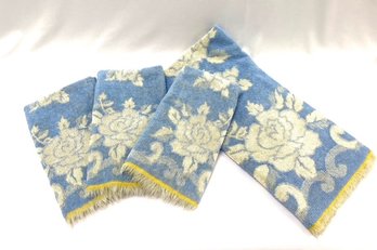 Vintage MCM Bathroom Linens - Blue Hues - Grouping Of 4