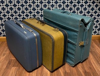 Trio Of Vintage Luggage Pieces